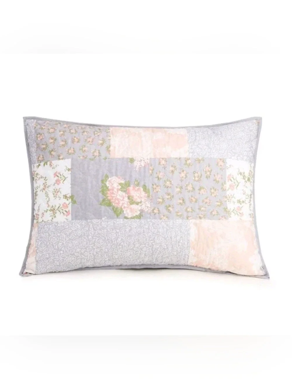 King 3pc La Flor Quilt Set Blush/Gray - Modern Heirloom